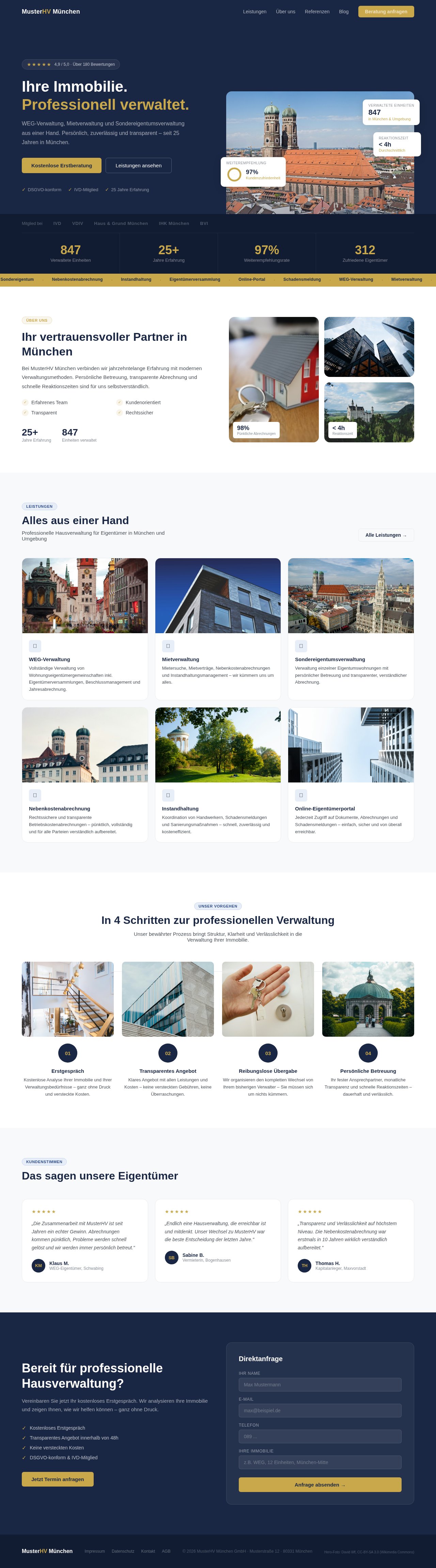 Hausverwaltung München Mockup